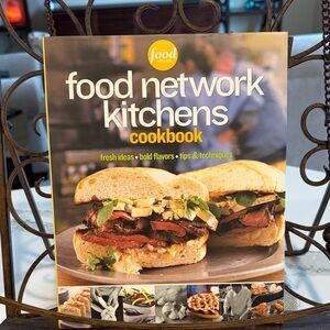 Food Network Cookbook with Yellow Accents